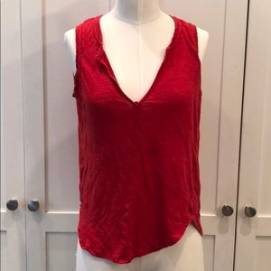 Madewell Red Linen Tank